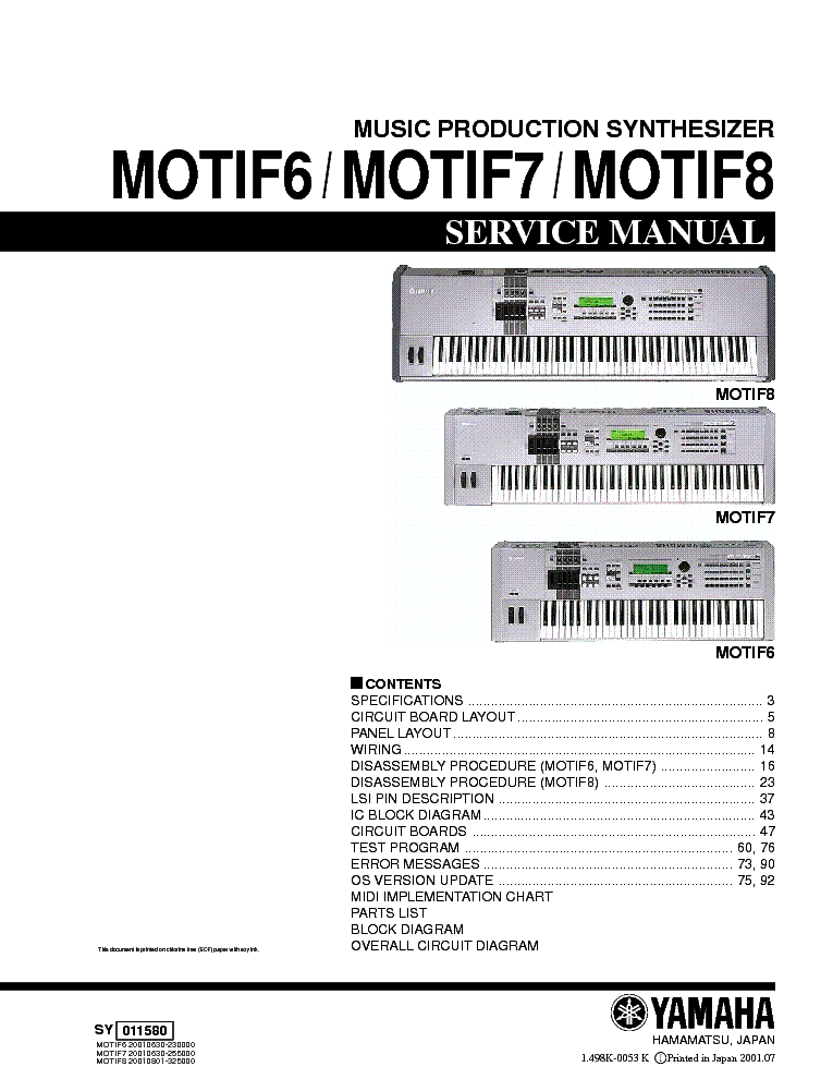 Yamaha motif 6 manual